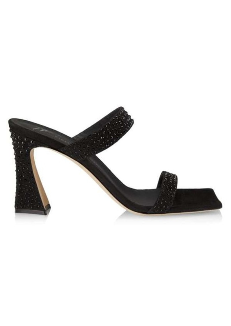 Giuseppe Zanotti Vanilla Crystal & Suede Sandals