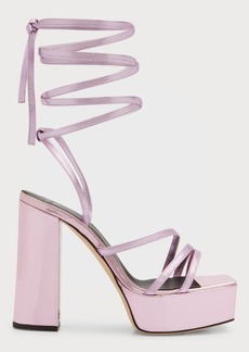 Giuseppe Zanotti Vegas Strappy Metallic Platform Sandals