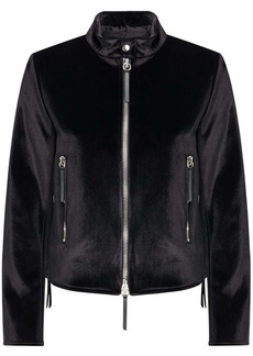 Giuseppe Zanotti velvet zip-up jacket