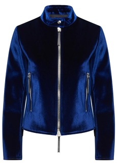 Giuseppe Zanotti velvet zip-up jacket