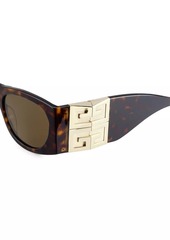 Givenchy 4G 56MM Rectangular Sunglasses