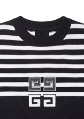 Givenchy 4G Cropped Sweater In Cotton With Stripes