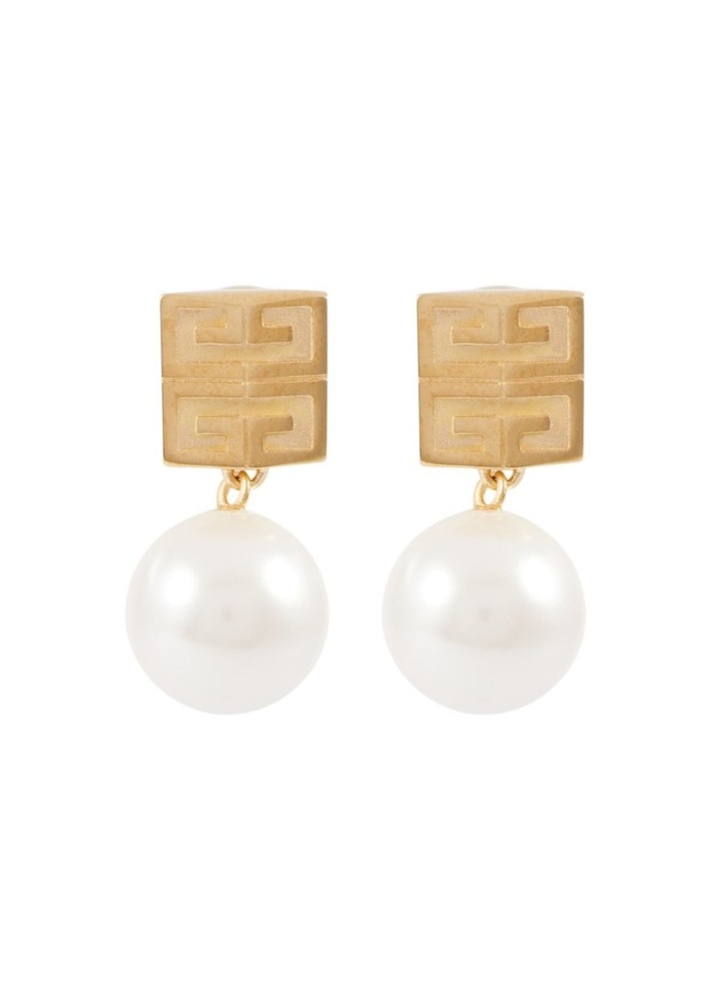 Givenchy 4G embellished brass earrings