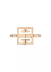 Givenchy 4G Ring In Metal With Crystals