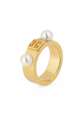 Givenchy 4G Ring In Metal With Pearls