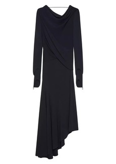 Givenchy Asymmetric Draped Dress in Crepe Jersey