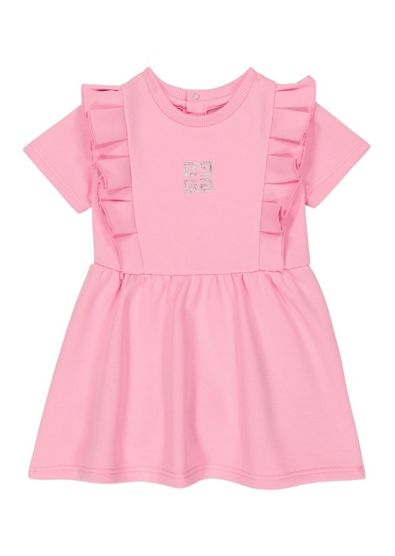 Givenchy Kids Baby 4G ruffled jersey dress