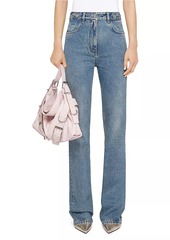 Givenchy Boot Cut Jeans In Denim With Chain Details