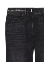 Givenchy Bootcut Pants in Denim with Chains Details