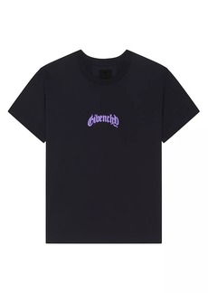 Givenchy Boxy Fit T-Shirt In Cotton With Reflective Artwork