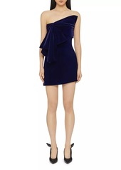 Givenchy Bustier Dress in Velvet with Oversized Bow