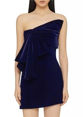 Givenchy Bustier Dress in Velvet with Oversized Bow