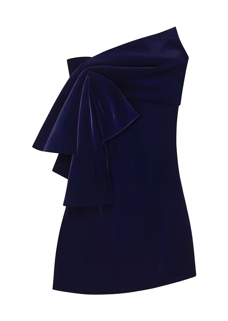 Givenchy Bustier Dress in Velvet with Oversized Bow