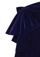 Givenchy Bustier Dress in Velvet with Oversized Bow