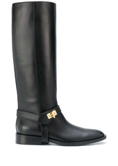 Givenchy calf leather riding boots