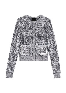 Givenchy Cardigan In 4G Tweed With Chains Detail