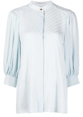 Givenchy collarless puff-sleeve blouse