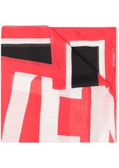 Givenchy colour-block logo print scarf
