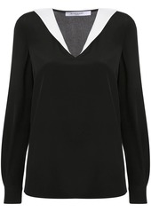 Givenchy contrasting collar blouse