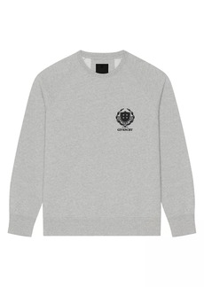 Givenchy Crest Slim Fit Sweatshirt In Fleece