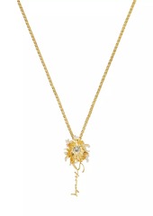 Givenchy Daisy Necklace In Metal And Enamel With Crystal
