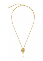 Givenchy Daisy Necklace In Metal And Enamel With Crystal