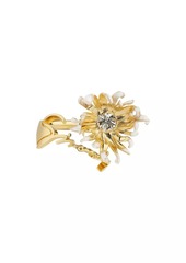 Givenchy Daisy Ring In Metal And Enamel With Crystal