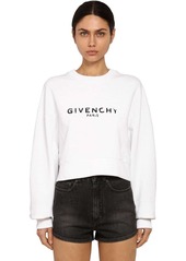 Givenchy Destroyed Logo Cotton Jersey Sweatshirt