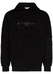 Givenchy distressed logo hoodie
