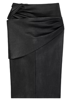 Givenchy Draped Skirt In Leather