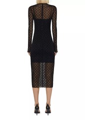 Givenchy Dress in Shiny Monogram Tulle