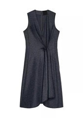 Givenchy Dress with Buttons and Pleated Effect in Wool