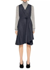 Givenchy Dress with Buttons and Pleated Effect in Wool