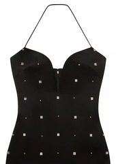 Givenchy Dress with Plunging Neckline with 4G Rhinestones and Pearls