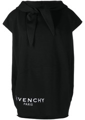 Givenchy embroidered-logo short-sleeve hoodie
