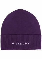 Givenchy embroidered-logo wool beanie