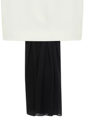 Givenchy Evening Bustier Draped Dress In Crepe With Satin And Silk Train