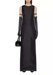 Givenchy Evening Draped Dress in Wool and Silk