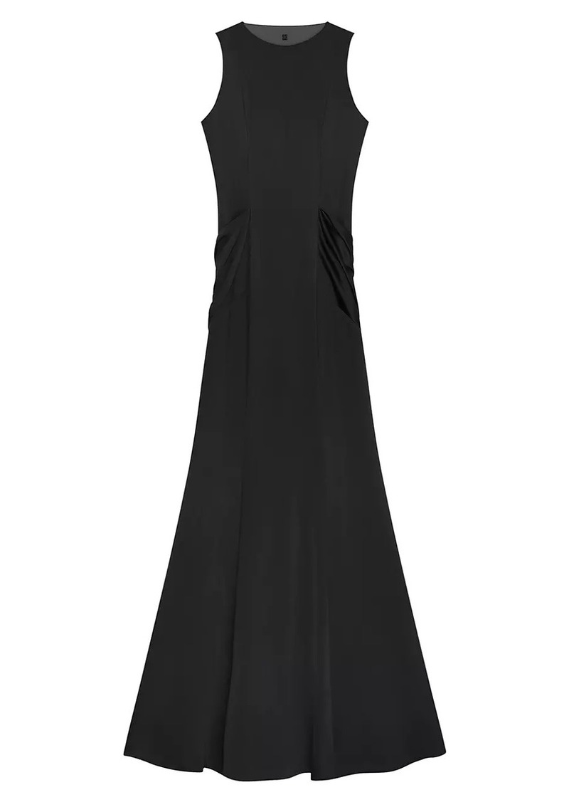 Givenchy Evening Gown in Satin with Tulle and Drape