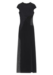 Givenchy Evening Satin Dress And 4G Lace With Rhinestones