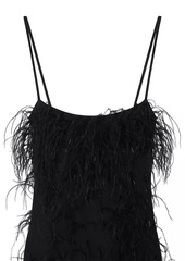 Givenchy Evening Straps Dress with Feathers and Lurex