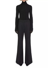 Givenchy Flare Tailored Pants in Tricotine Wool and Mohair