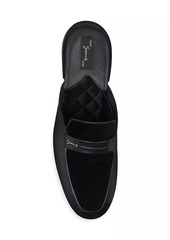 Givenchy Flat Mules in Leather and Suede