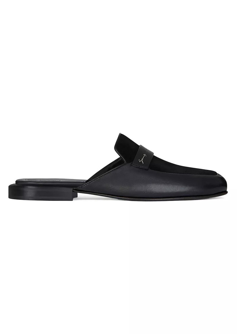 Givenchy Flat Mules in Leather and Suede