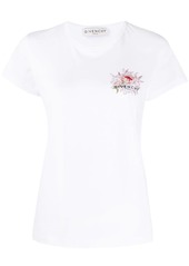 Givenchy floral embroidered slim fit t-shirt
