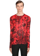 Givenchy Flower Print Fitted L/s T-shirt