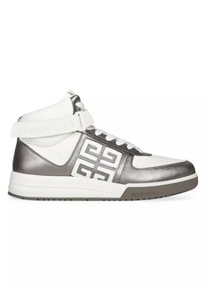 Givenchy G4 High Top Sneakers In Laminated Leather