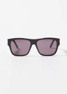 Givenchy Eyewear - 4g Oversized Square Acetate Sunglasses - Womens - Black Silver
