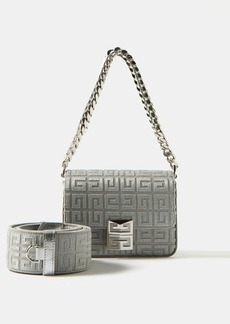 Givenchy - 4g Small Logo-jacquard Cross-body Bag - Womens - Silver