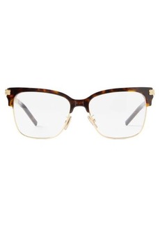 Givenchy Eyewear - Acetate And Metal Glasses - Womens - Brown Gold